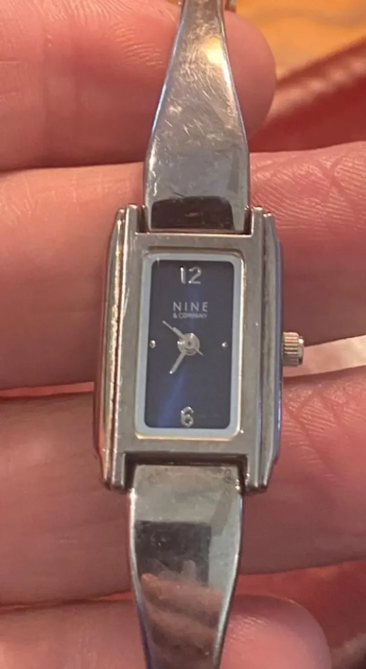 Women's 17mm Nine & co Silver Tone Watch, Bracelet Band